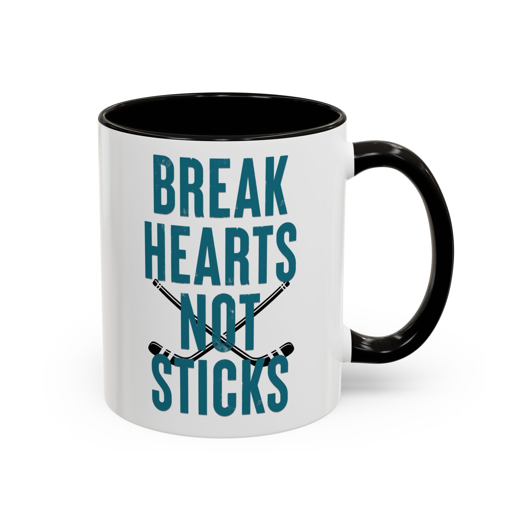 Break Hearts Not Sticks – Sassy Hockey Mug