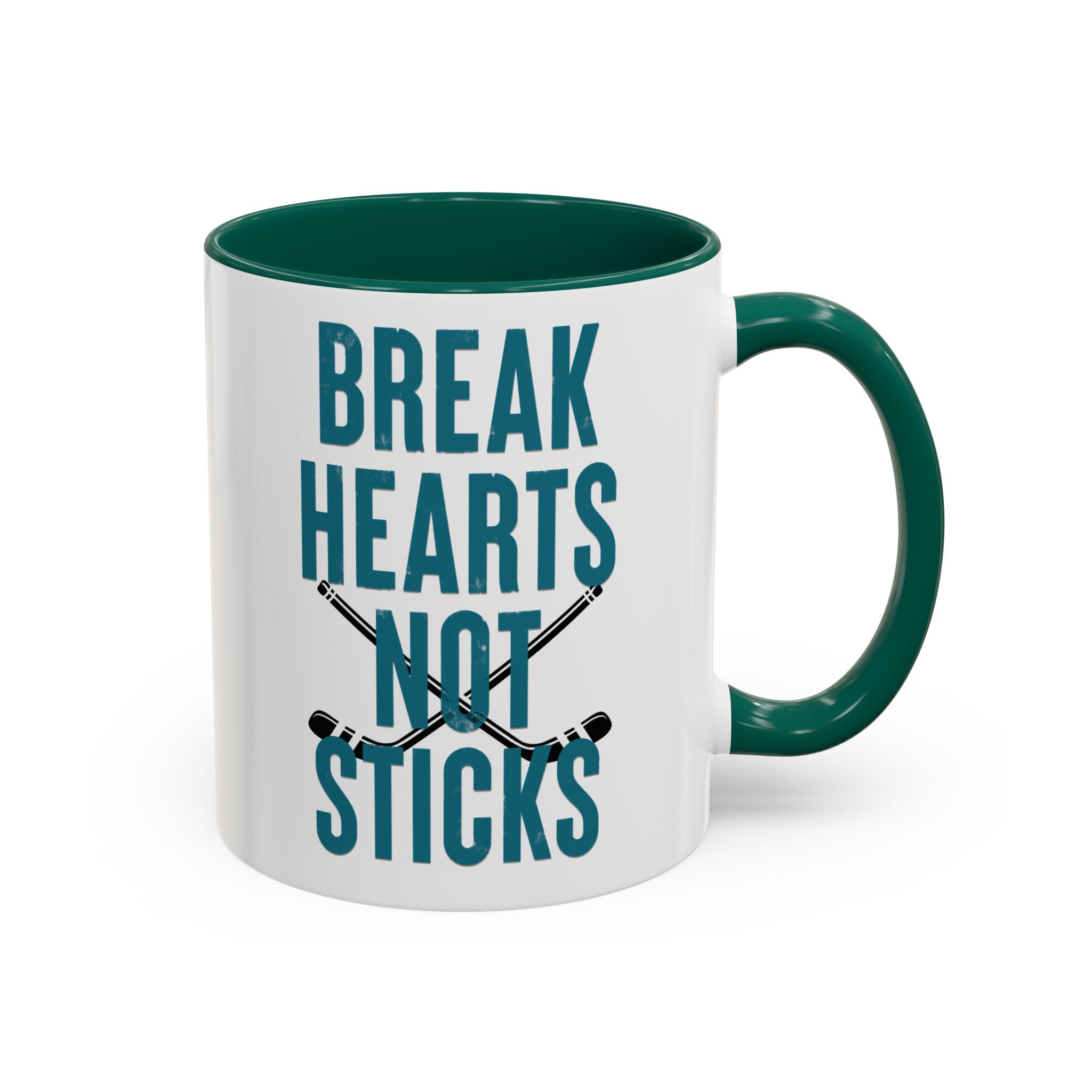 Break Hearts Not Sticks – Sassy Hockey Mug