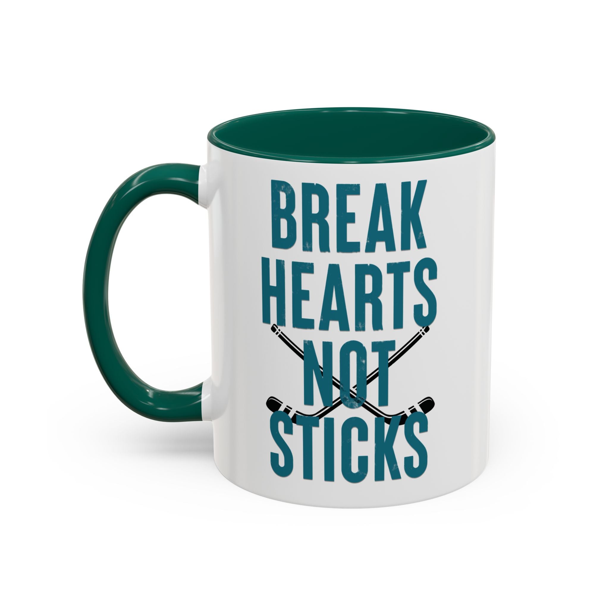 Break Hearts Not Sticks – Sassy Hockey Mug