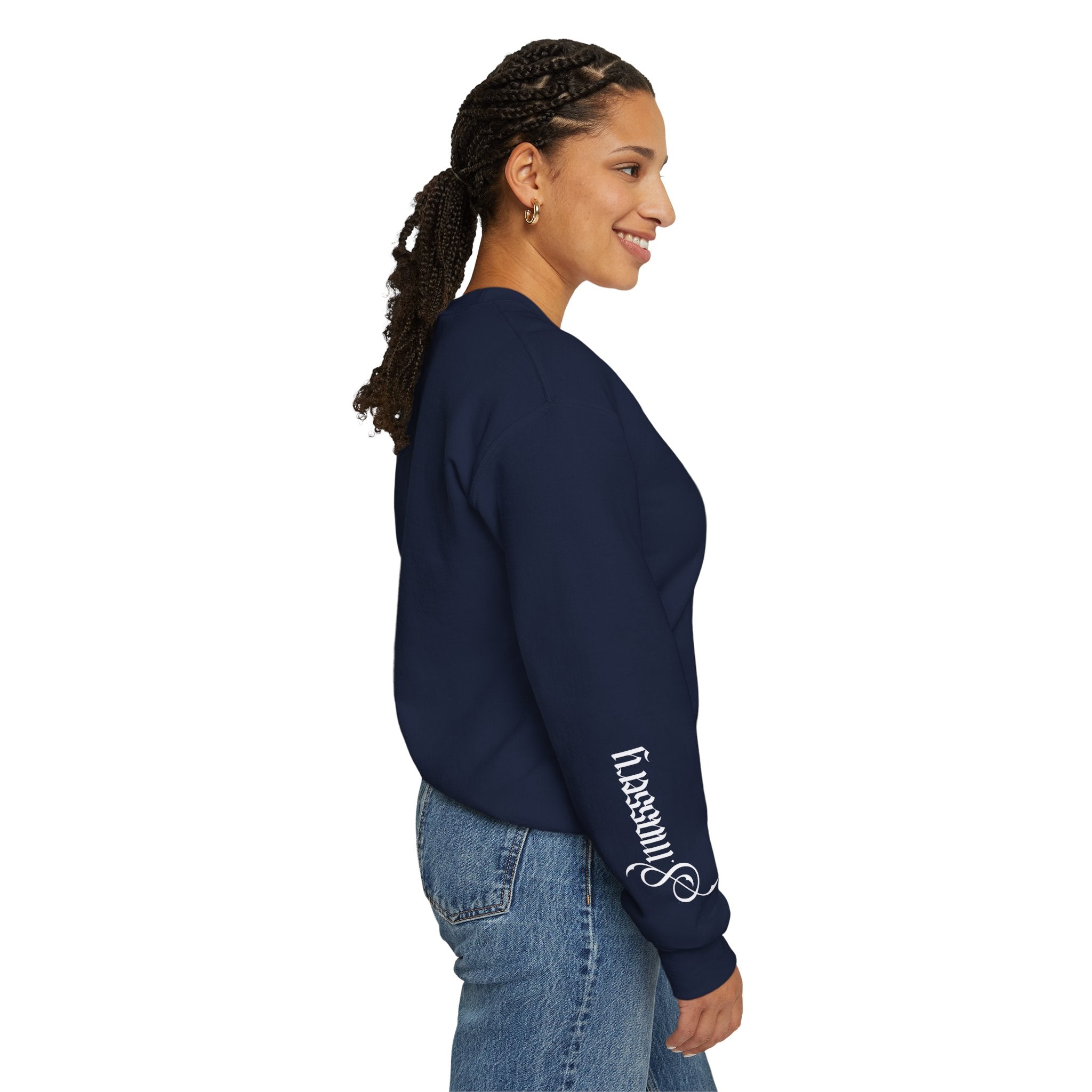 S. Massery Crewneck Sweatshirt with Sleeve Detail