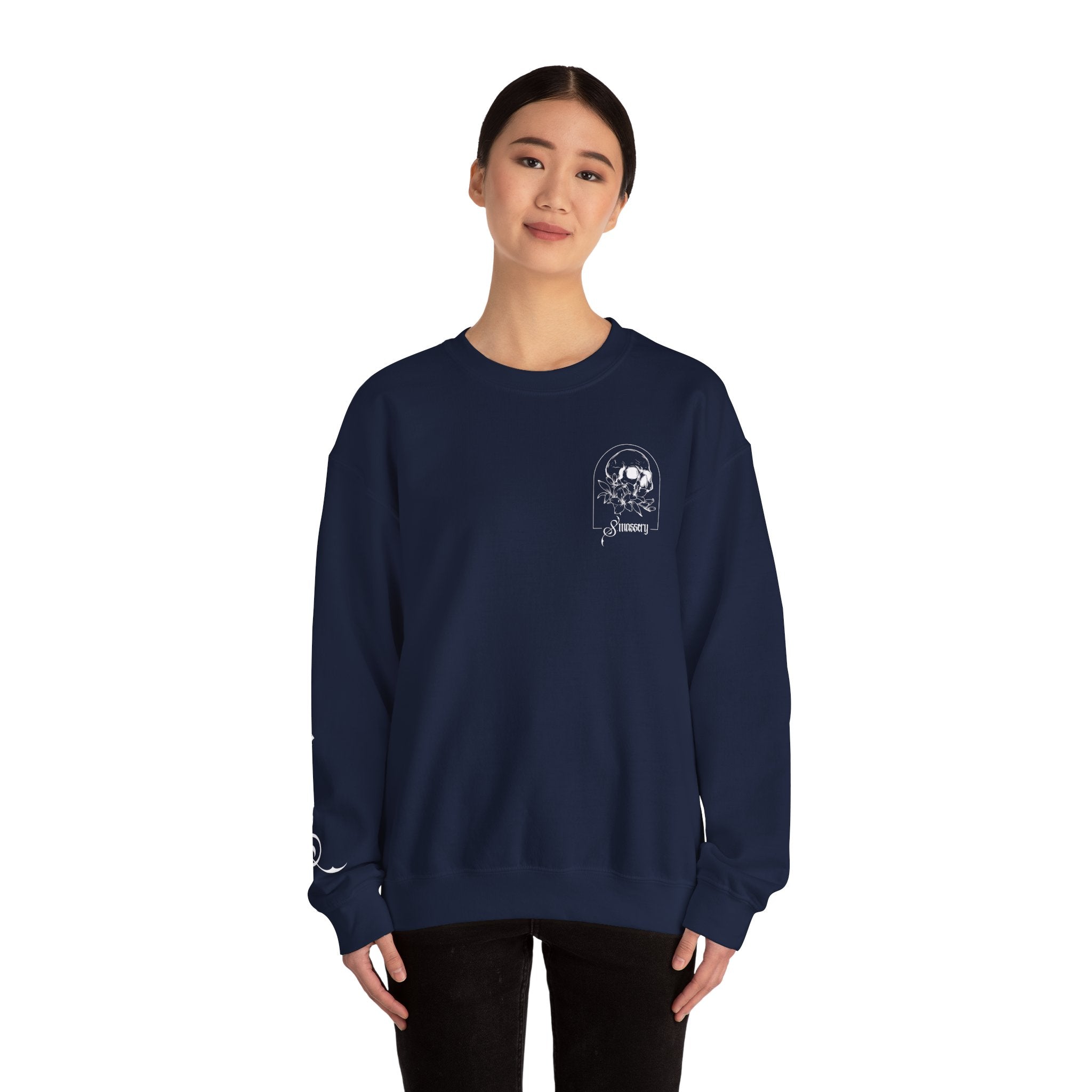 S. Massery Crewneck Sweatshirt with Sleeve Detail