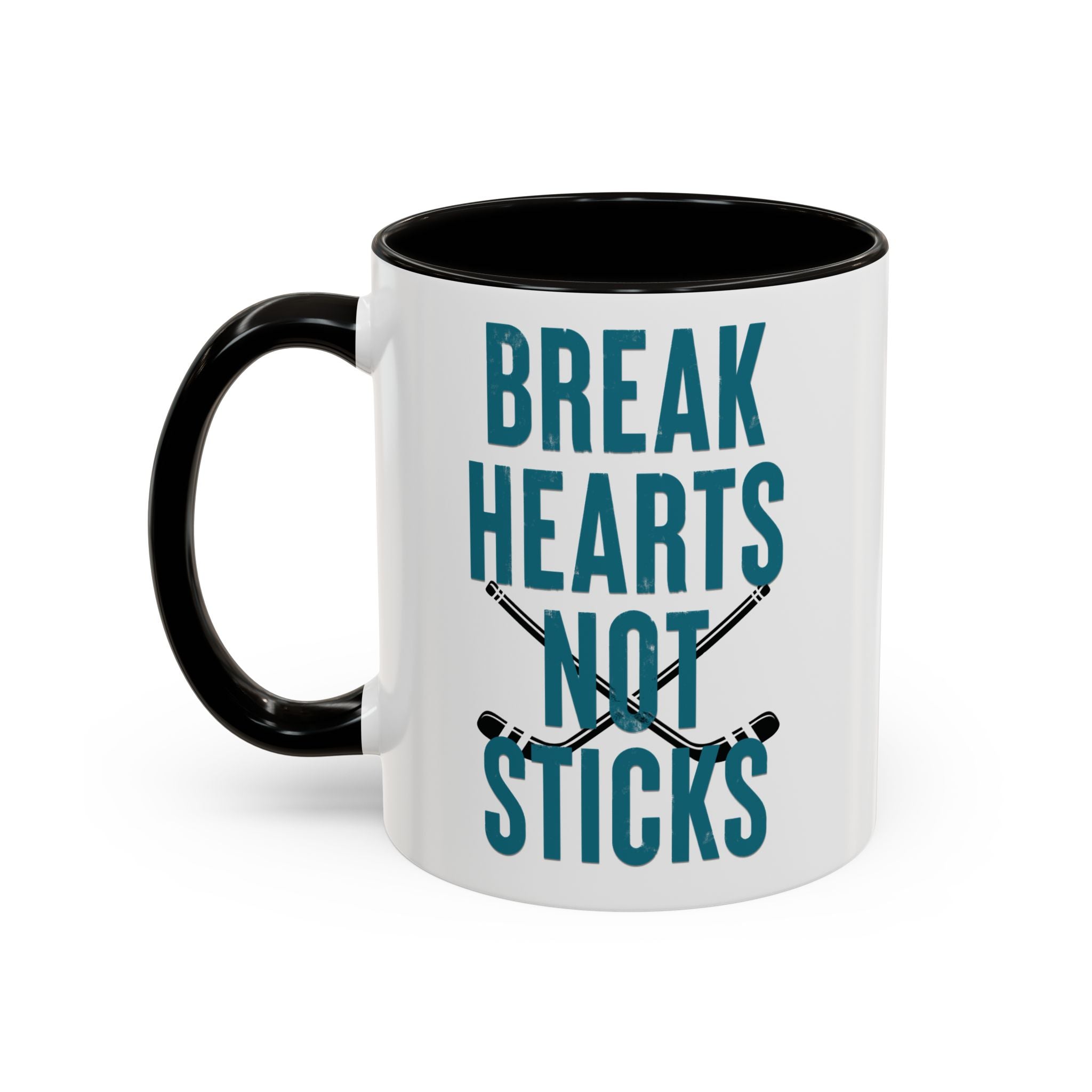 Break Hearts Not Sticks – Sassy Hockey Mug