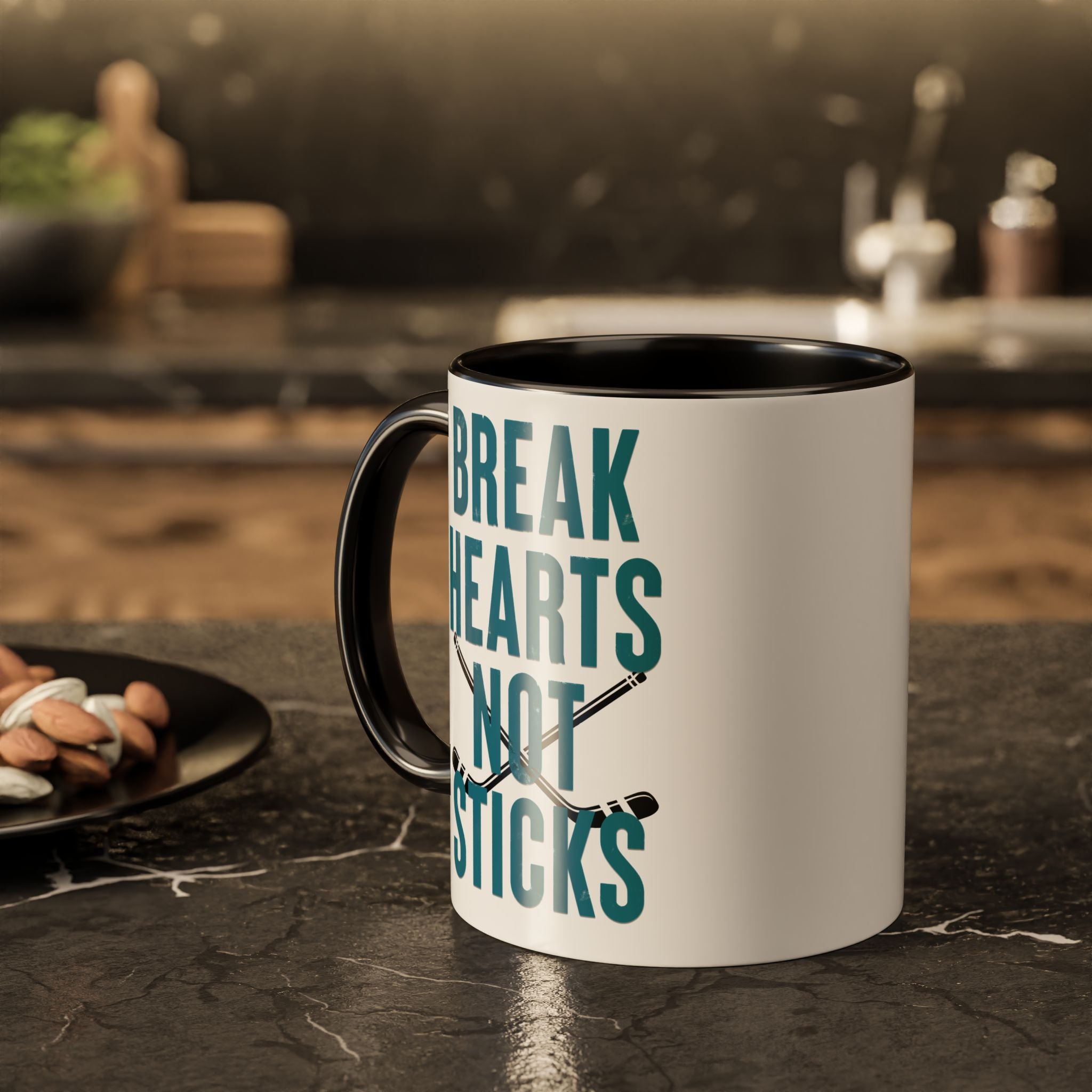 Break Hearts Not Sticks – Sassy Hockey Mug