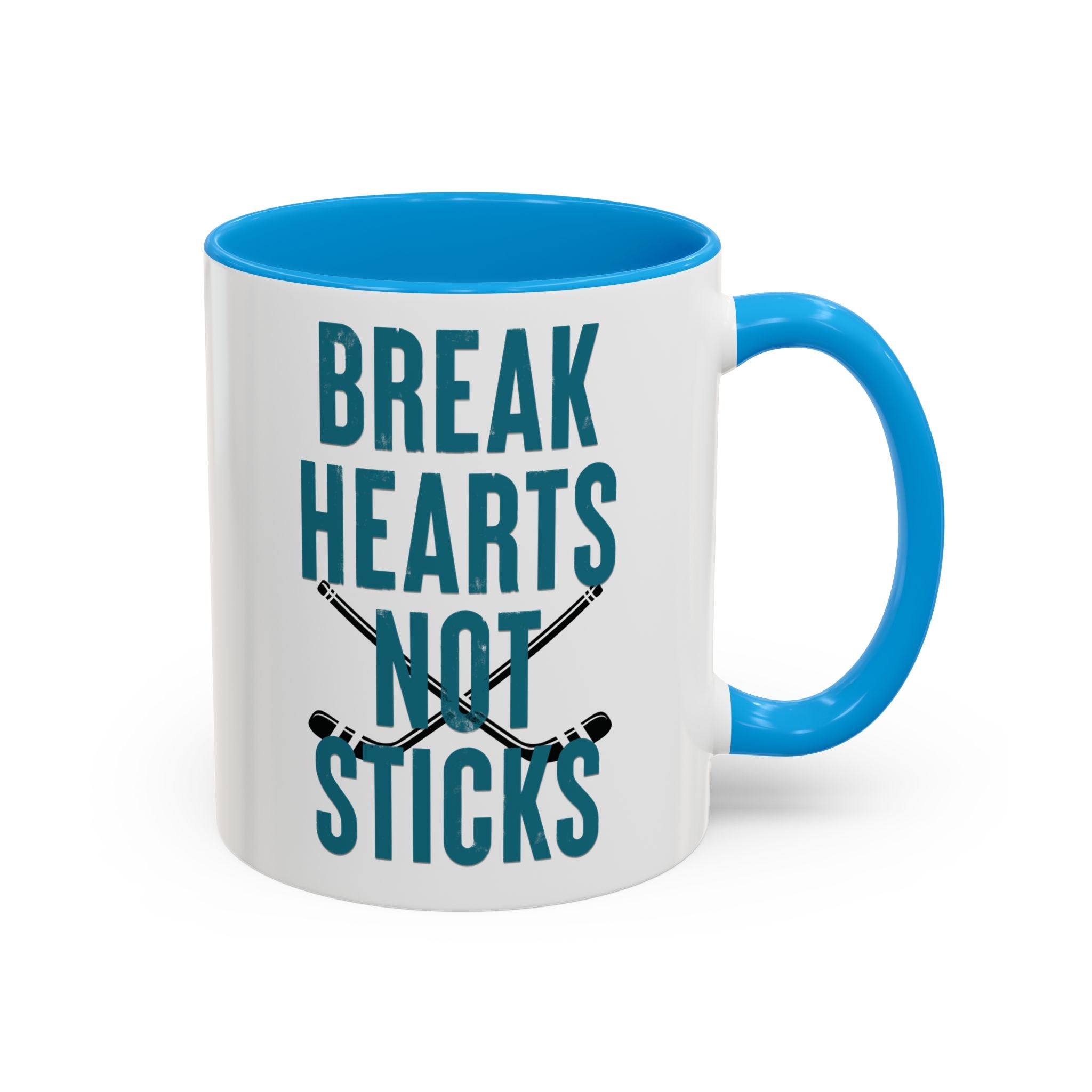 Break Hearts Not Sticks – Sassy Hockey Mug