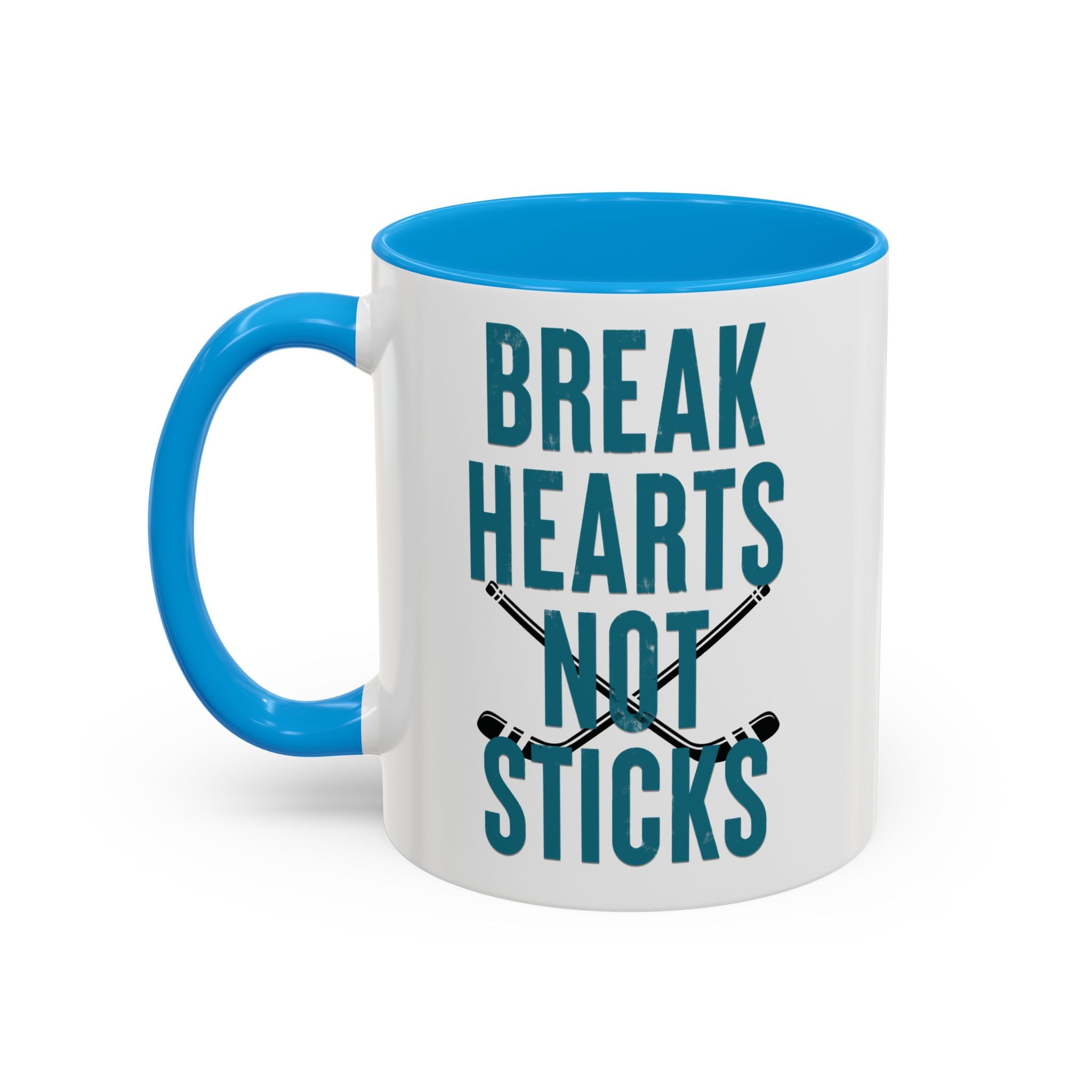 Break Hearts Not Sticks – Sassy Hockey Mug